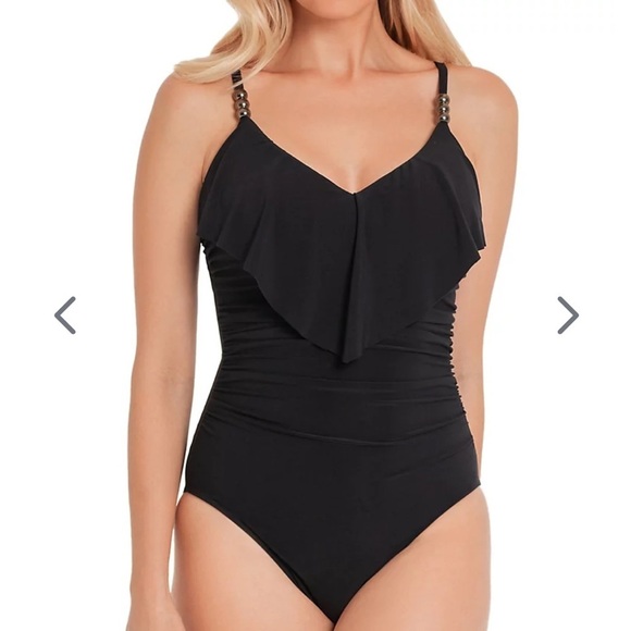 Magicsuit solid Isabel one piece swimsuit size 14 . - Picture 1 of 11